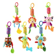 authentic Baby Rattles Mobiles Cartoon Animal Bell Toy Newborn Baby Rattle Hanging Plush Lovely 024