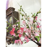 Peach Blossom Branches With Ancient Branches 70cm Long, Fake Flowers Tet Decoration, High Quality Fake Flowers