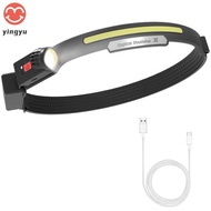 JA3 LED Headband COB+XPE Headlight IPX5 Waterproof LED Head Torchlight with 4 Lighting Modes and Sma