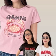 VALEN SEMI CROP T-SHIRT GANNI BASIC T-SHIRT MAISON DE ROLA T-SHIRT NIRVANA T-SHIRT