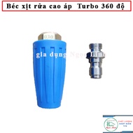 Đầu béc cao áp xoay nước 360 độ - Béc xịt rửa cao áp xoáy Turbo 360 độ chịu áp lực 3600psi (250kg/cm