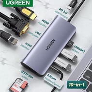 - Ugreen Usb C 10 9 8 7 6 5 in 1 - Ugreen Type C Hub Usb Hdmi Vga Lan RJ