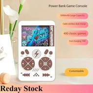 3-in-1 Gaming Power Bank with Built-in 5000mAh Battery for 400 Classic Games