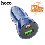 HOCO Z47A 100% Original Authentic QC3.0 Car Charger Transparent Dual Port PD30W USB Car Charger Fast
