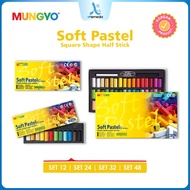 Mungyo Soft Pastel Square Shape Half Stick Set Crayon Soft Crayon