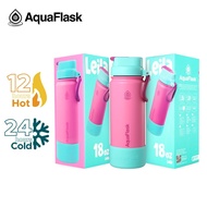 AquaFlask (14oz/18oz) Kids Flip Sip Collection Limited Edition with Silicon Boot Water Bottles