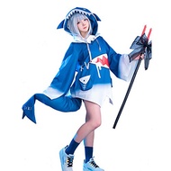 Nuoqi Gawr Gura Cosplay Costume Gawr Gura Shark Hoodie Jacket Outfit with Fish Tail