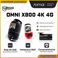 [New Launch] 70mai Omni X800 360 Dashcam with 4K resolution 4G GPS & AI Parking Surveillance HDR Nig