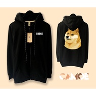 Camo Crypto Meme Coin Doge Coin Zipper Hoodie Jacket