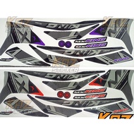 YAMAHA LC135 V8 MX KING CUSTOM BODY STRIPE STICKER | PURPLE | RED