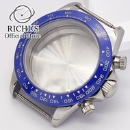 RICHUS VK63 Watch Case 40mm Watch Case Sapphire Glass Fit VK63 Quartz Movement