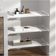 Wardrobe Divider Rack, Multi-Purpose Wardrobe Divider Shelf, Kitchen Cabinet Without Drilling Screws