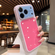 Dopamine Contract Color Block Phone Case for IPhone 17 Pro Max 13 14 15 16 Pro Max Large Window Lens