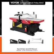 VEVOR Large Benchtop Jointer 6in 1650W Electric Wood Planner 12000rpm  8amp Copper Motor HSS Precise Blade with 2 Push B