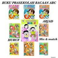 Buku Bacaan PRASEKOLAH ABJAD ABC HURUF KECIL /HURUF BESAR /EJAAN Children learning book
