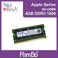 Rambo - Apple 電腦記憶體 Macbook/iMac 4GB SO DIMM 短條 PC3-12800 DDR3 1600 SDRAM Memory 蘋果機內存條 電腦內存