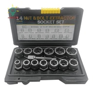 👑Nut & Bolt Extractor Set Socket Screw Nut Extractor Remover Socket Tool Automotive Supplies