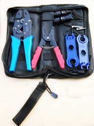 ชุดเครื่องมือเข้าหัว MC4 สายโซล่าเซลล์ Pliers Crimping Connector Terminal MC4 ชุดเครื่องมือย้ำข้อต่อ