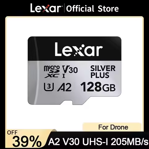 Lexar Silver Plus Drone-Specific Micro SD Card SDXC A2 4K V30 U3 64GB 128GB 256GB 1TB Read 205MB/s T
