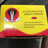 Stainless steel cobra door cowboy hinge