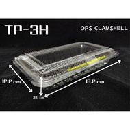 TOLI OPS TP-3H Plastic Tray -100pcs± Disposable Packaging Food Tray