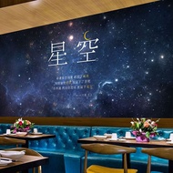 Bar ktv Cafe Wallpaper Fantasy Starry Sky Pattern Wallpaper Living Room Bedroom TV Wall Bedside Back