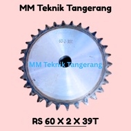 Sprocket RS 60 x 2 x 39 T Gear RS 60-2x39T Double Chain Gear Z 39T 39 T RS60 -2 60Z39 60x2x39T 60-2 