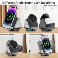 New three-in-one magnetic wireless charger suitable for Apple Samsung mobile phones, watches and earphones
