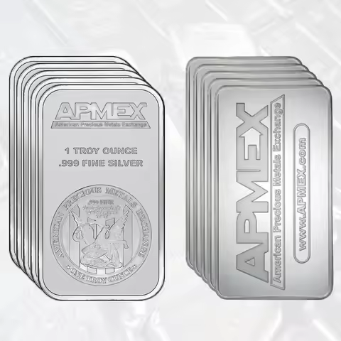 USA 1 oz APMEX Silver Bar Silver Bullion Silver-plated 1 Troy Ounce 999 Silver Bullion Souvenir Gift