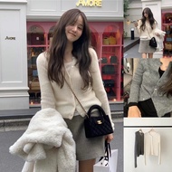 THAT SHE Korea Daigou-OUNCE Mohair Alpaca Round Neck Knit