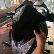 ZSBHT กระจกบังลมรถมอเตอร์ไซค์แบบฟองคู่สำหรับ BAJAJ Pulsar RS200 RS 200อุปกรณ์ป้องกันสีดำอิริเดียม DV