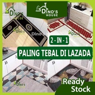 Karpet 3D [2 IN 1] Alas Kaki Dapur Kitchen mat Floor mat Kitchen Carpet Karpet Dapur Karpet Velvet C