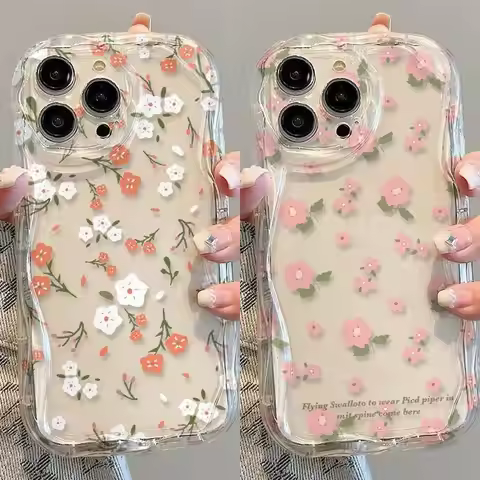 Daisy Flowers Soft Wavy Phone Case for VIVO V30E V30 5G Y15S Y15A Y16 V29E V27E V25E V23E V21E V27 V