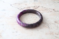 Journal-天然杉石 (南非舒俱萊)玉化皇家紫+泥地紫雙色半山水手鐲