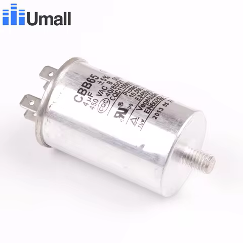 CBB65 4uf 450V Generator Audio Electric Motor Compressor Start Running Capacitor 4 pins With Bottom 