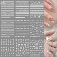 Nail Art Stickers Manicure Comfortable Photo Frame Mirror Sticker Nail Decoration Convenient Lace Gold And Silver Sticker Fashionable Nail Stickers