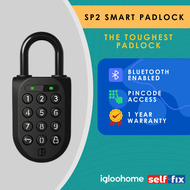 igloohome Smart Padlock 2 (SP2) Heavy Duty, Water and Shock proof, Salt, Humidity, Rust and Corrosion Resistant - 1 Year Warranty