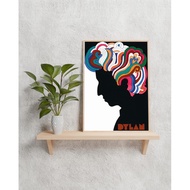 💥READY STOCK💥Bob Dylan Poster by Milton Glaser "Dylan" Vintage Music posters Retro Vintage Posters A