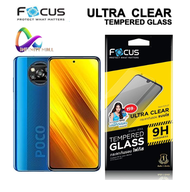 ฟิล์ม กระจก ไม่เต็มจอ โฟกัส Focus Poco X3 NFC / X3 GT / pro / F3 / F2 Pro / M3 Pro Ultra clear Tempered glass ฟิล์ม