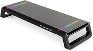 BJDST Universal Monitor Stand Riser RGB Support with 4 USB2.0 Charging Desk Organizer Holder Bracket for Laptop Computer (Color : Black)
