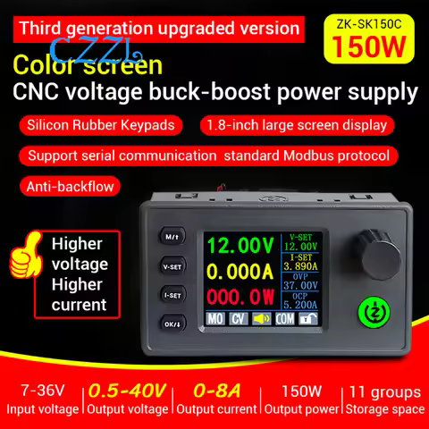 SK150C 150W DC DC Buck Boost Converter 7-36V Power Module Adjustable Regulated Laboratory Voltage Po