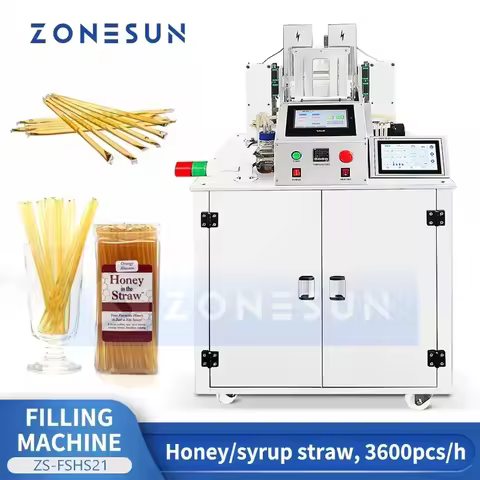Zonesun ZS-FSHS21 Automatic Honey Stick Filling Machine for Food Liquid Straw Packaging Production L
