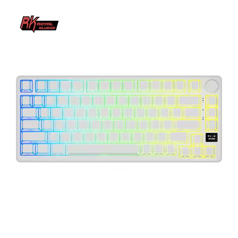 RK ROYAL KLUDGE M75 Gasket Mechanical Keyboard 2.4G Wireless/Bluetooth/USB 75% RGB Hot-Swappable Gam