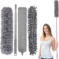 4 In 1 Microfiber Duster Set Extractable 280cm Extra Long Handle Ceiling Fan Wall Corner Bendable Brush Head Cleaner