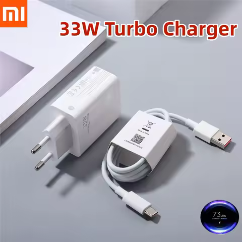 Original Xiaomi Charger 33W EU/US Turbo Fast Charge 1/1.5/2M 6A Type C Cable for Redmi Note K40 K30 