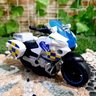 Diecast motor gede BMW Polisi anak laki laki - miniatur mainan moge polisi BMW