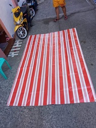 FREEROPE!!! 4X6FEET STRIPE ROLL UP ROLL DOWN HIGH QUALITY 100% WATERPROOF TARPAULIN LONA TRAPAL TOLD