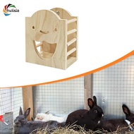 [chulisia] Wooden Hay Feeder for Rabbits, Small Animal Feeding Stand, Cage Accessories, Feeder, Hay 