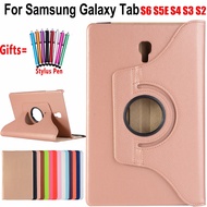 Samsung Galaxy Tab S6 S5E S4 10.5" S3 S2 9.7" 8.0" 360 Rotating Smart Flip Folding Stand PU Leather Tablet Funda Cover