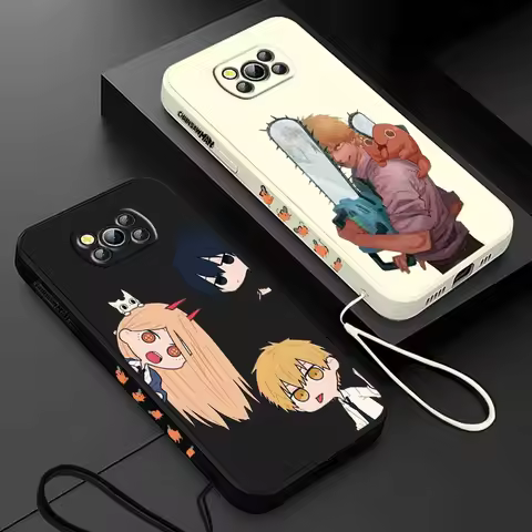 Chainsaw Man Denji Pochita Cover For Xiaomi Poco X8 X7 X6 X5 X4 X3 F8 F7 F6 F5 M7 M6 M5 Pro Max Liqu